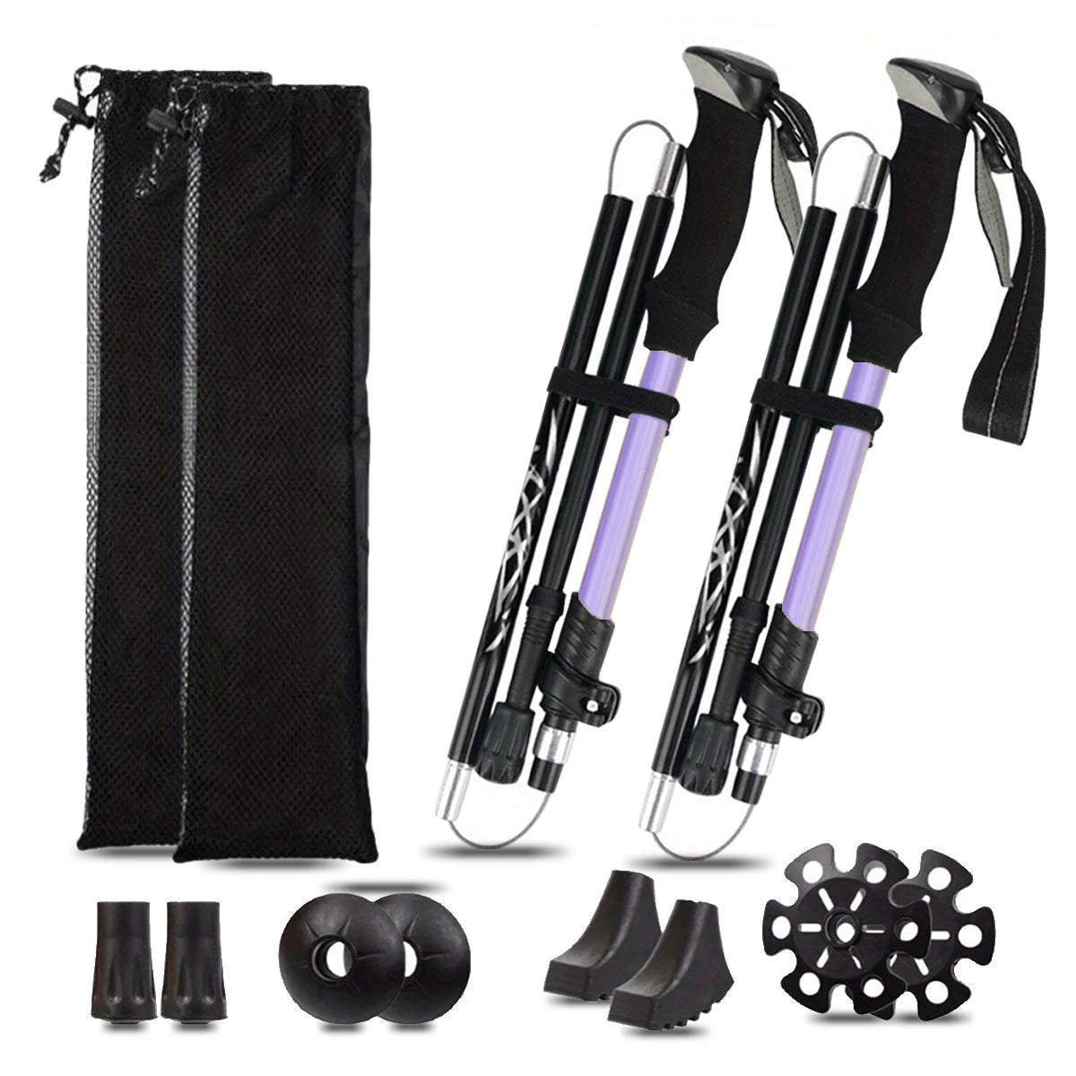 Aluminum Alloy Foldable Hiking Trekking Pole With Foam Grip