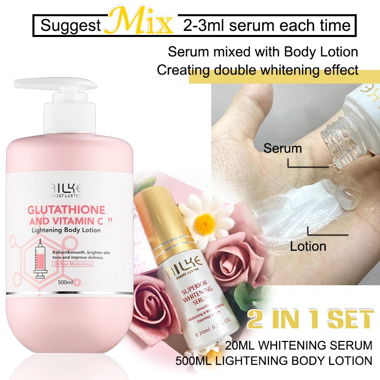 Ailke Vitamin C Glutathione Brightening Body Lotion For Clear Skin