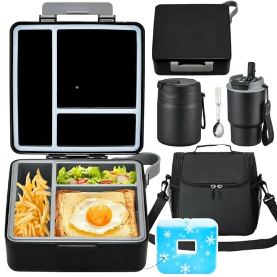 Stainless Steel Insulated Lunch Box Set With Carry Bag