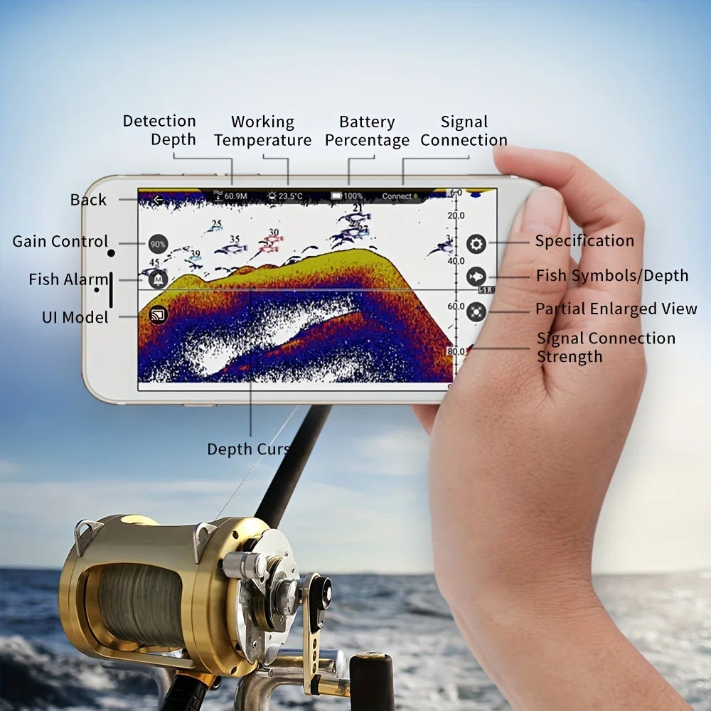 Joylog Smart Wireless Sonar Fish Finder For Bait Boat Carp