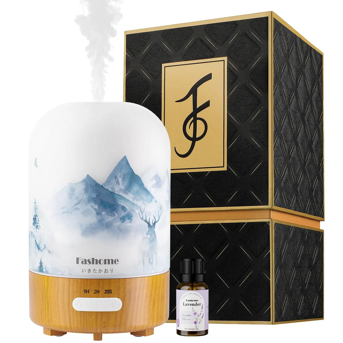 Fashome Ultrasonic Essential Oil Glass Aroma Diffuser And Humidifier