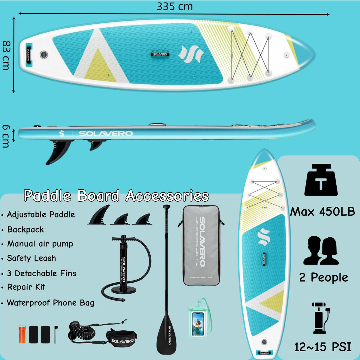 NEBMAAX Inflatable Stand Up Paddle Board With Premium Accessories