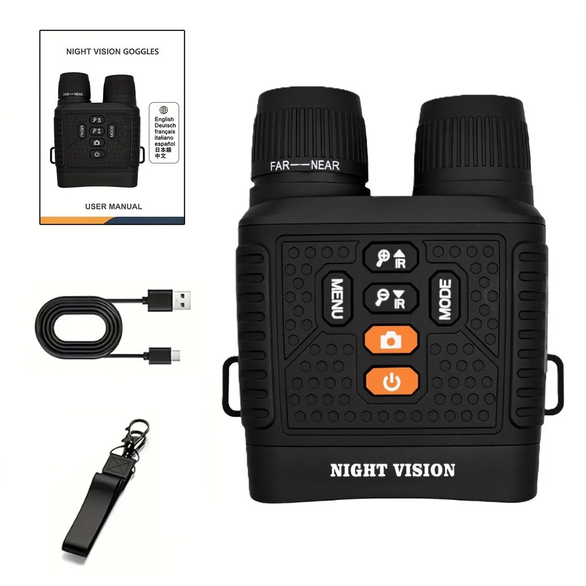 Rechargeable 2.5K Night Vision Monocular With 6X Infrared Zoom