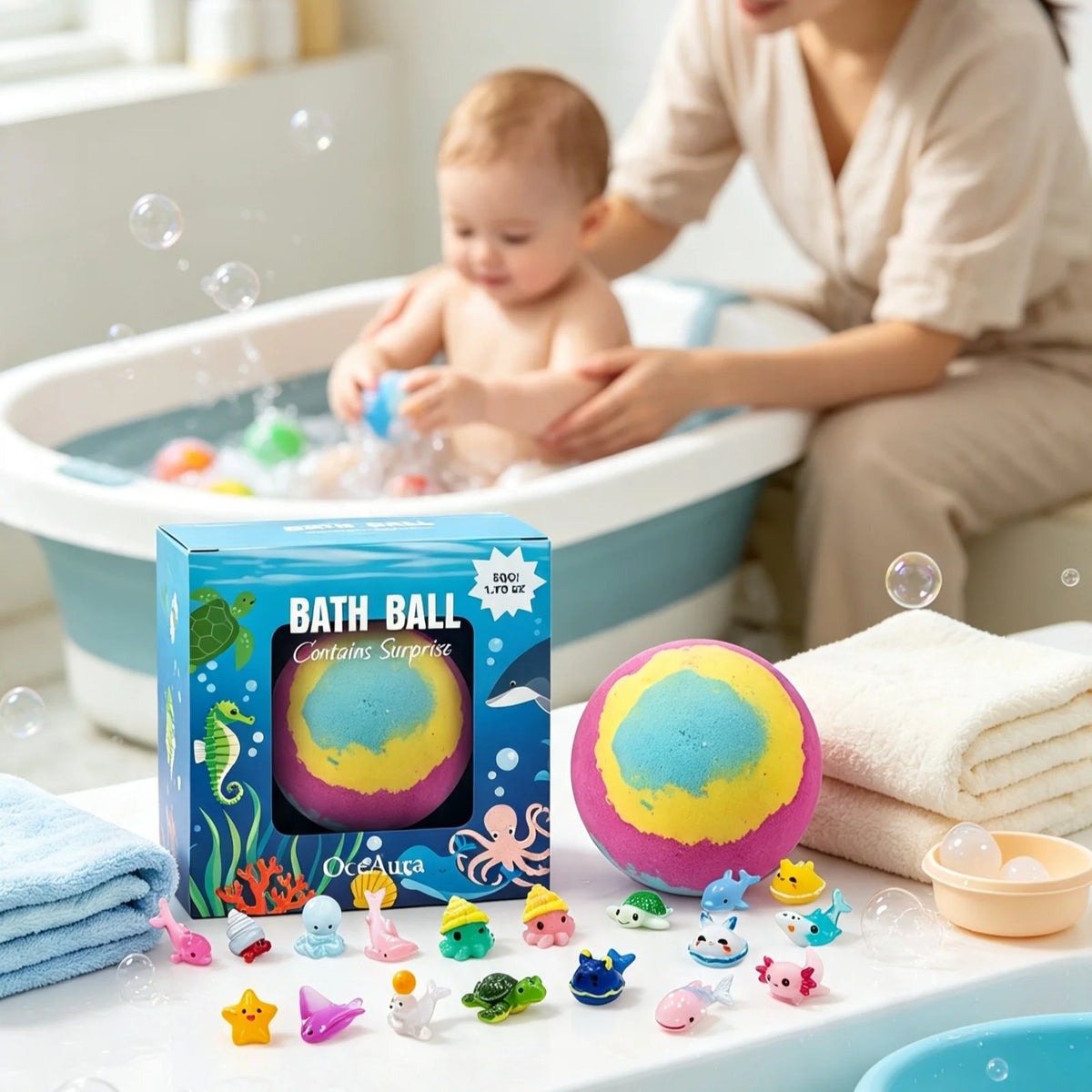 OceAura Ocean Toy Bath Salt Ball For Natural Moisturizing Care