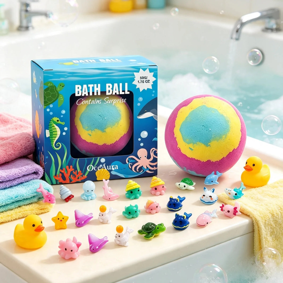 OceAura Ocean Toy Bath Salt Ball For Natural Moisturizing Care