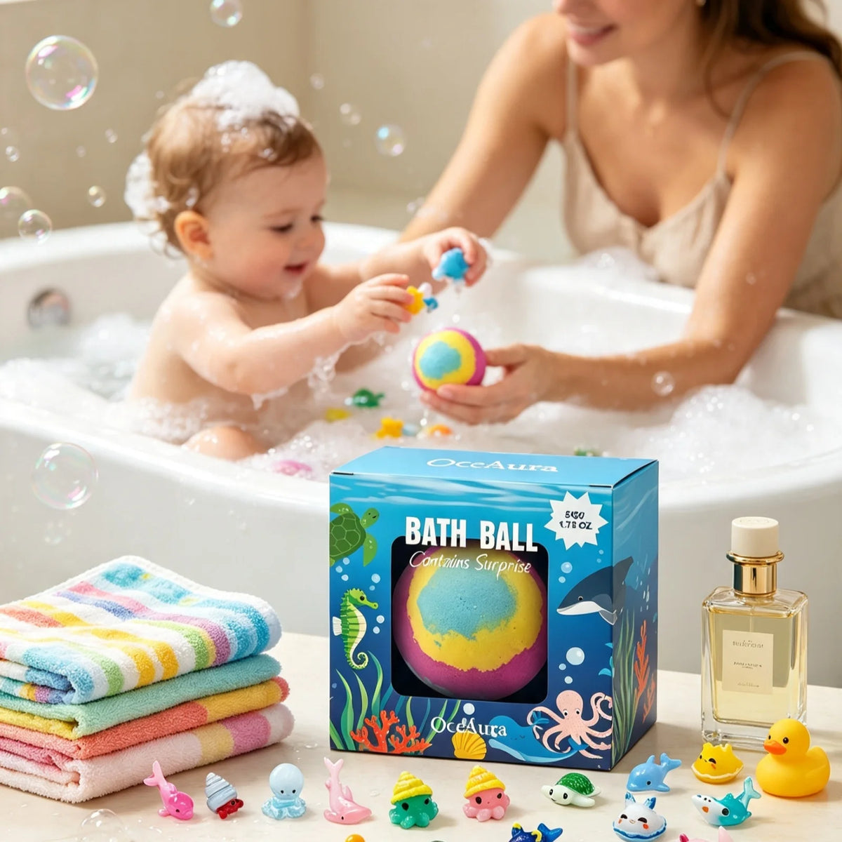 OceAura Ocean Toy Bath Salt Ball For Natural Moisturizing Care