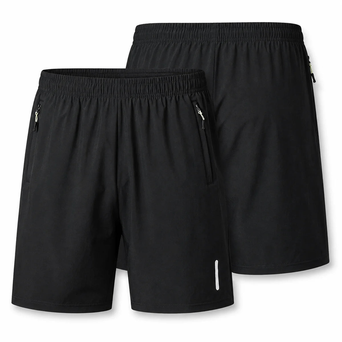 Men's Breathable Quick Dry Running Shorts With Zipper Pockets