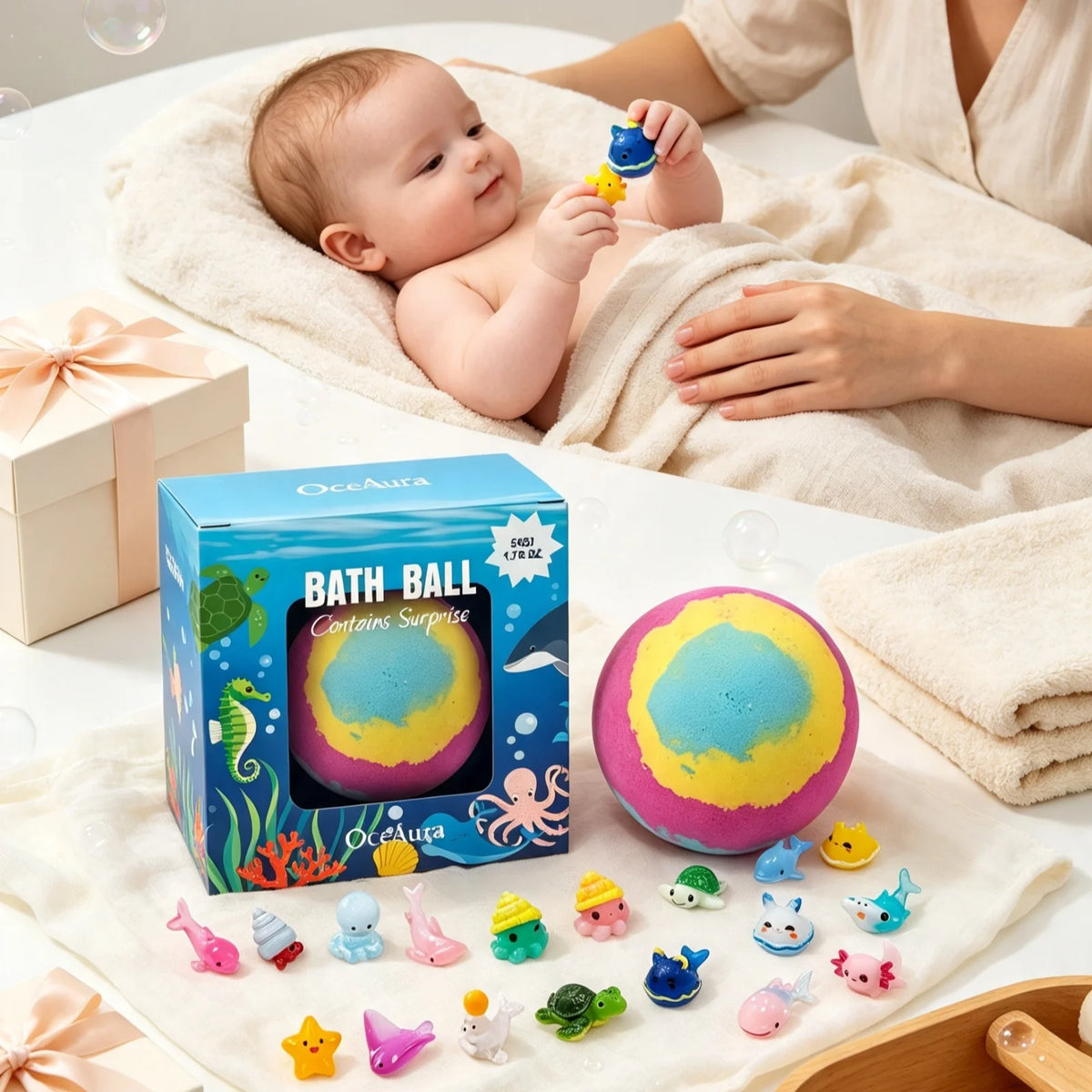 OceAura Ocean Toy Bath Salt Ball For Natural Moisturizing Care
