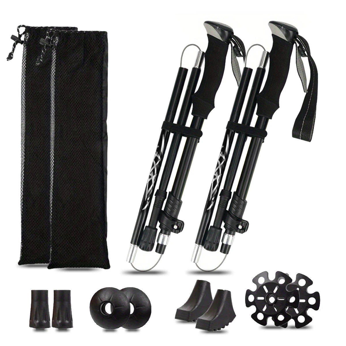 Aluminum Alloy Foldable Hiking Trekking Pole With Foam Grip