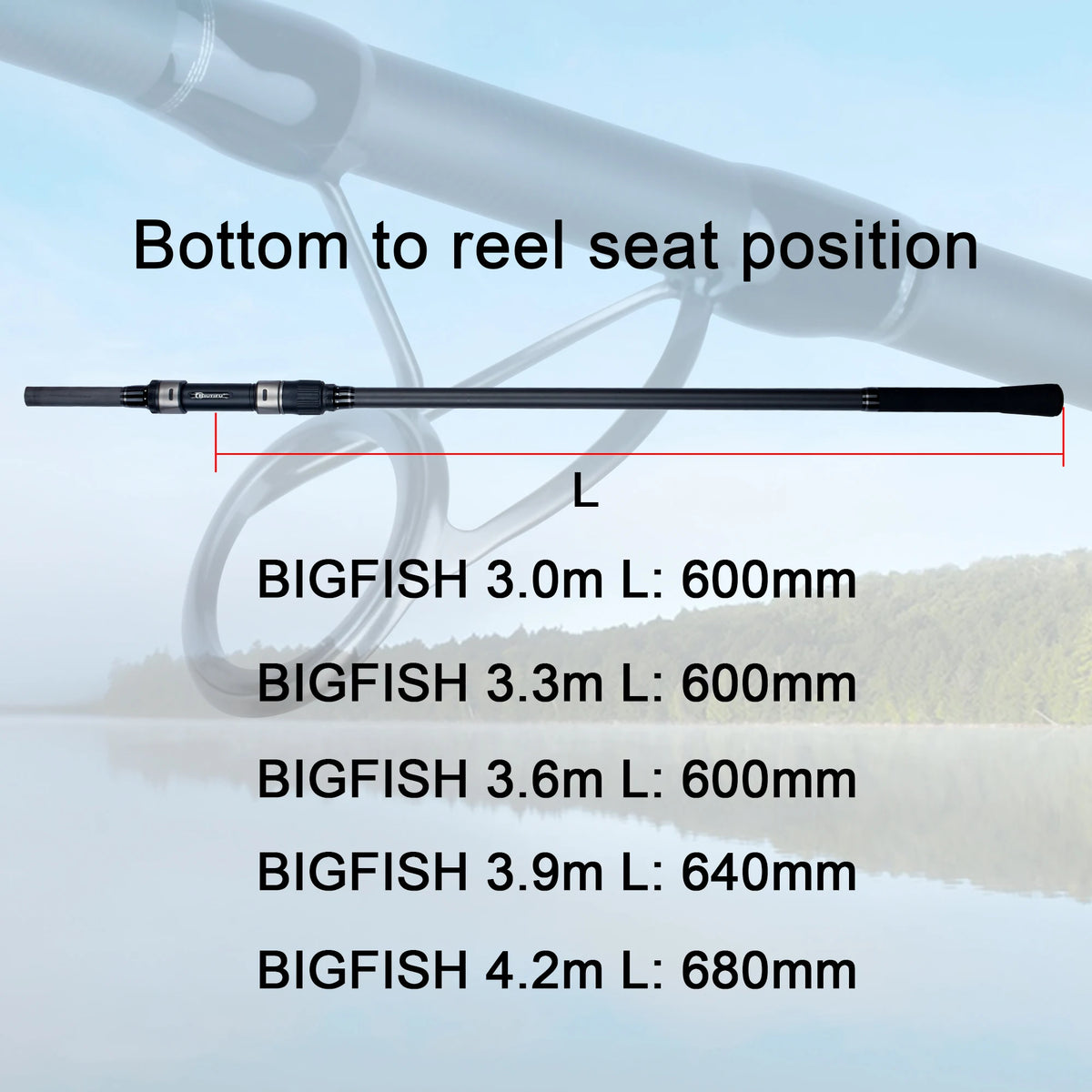 BIUTIFU Bigfish Carbon Carp Surfcasting Fishing Rod for Shore Casting