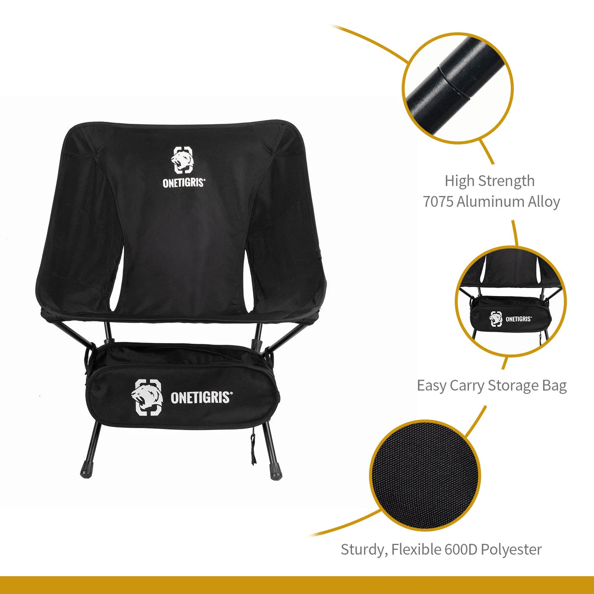 OneTigris Ultralight Folding Camping Chair Portable Outdoor