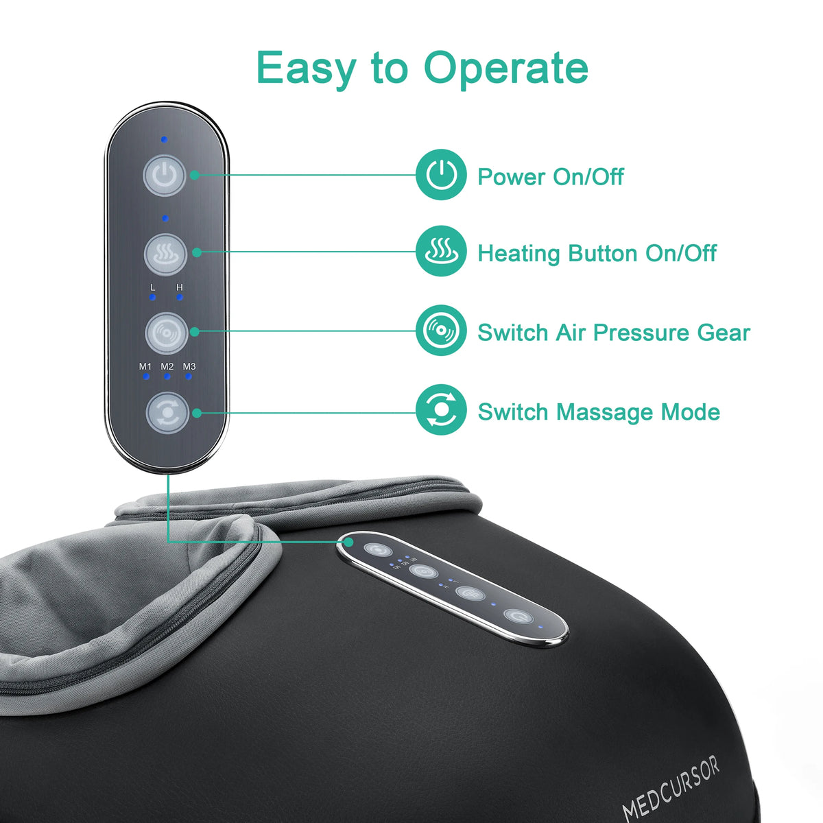 Medcursor Electric Shiatsu Foot Massager With Heat And Relaxation