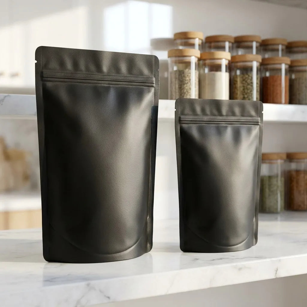 VoluPack Resealable Stand Up Mylar Bags For Coffee Storage