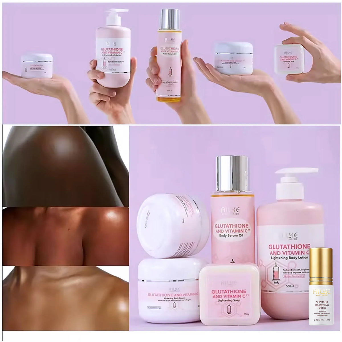 Ailke Vitamin C Glutathione Brightening Body Lotion For Clear Skin
