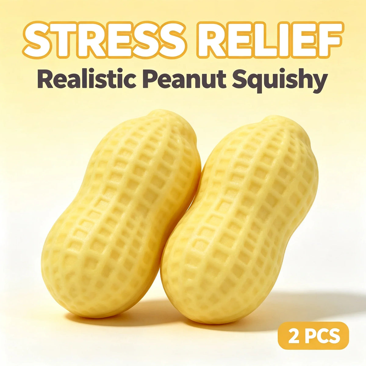 Peanut Silicone Squeeze Fidget Toy For Stress Relief And Relaxation