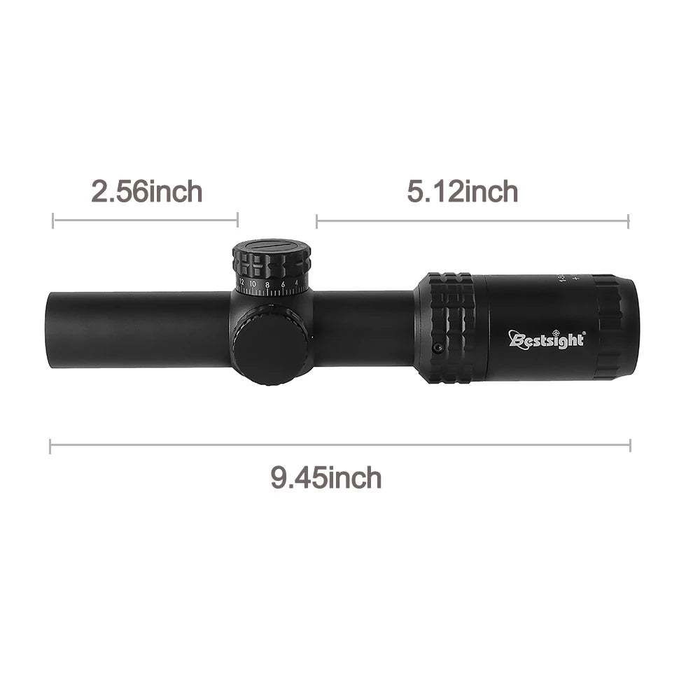 Bestsight Tactical Riflescope With Illuminated Red And Green Reticle