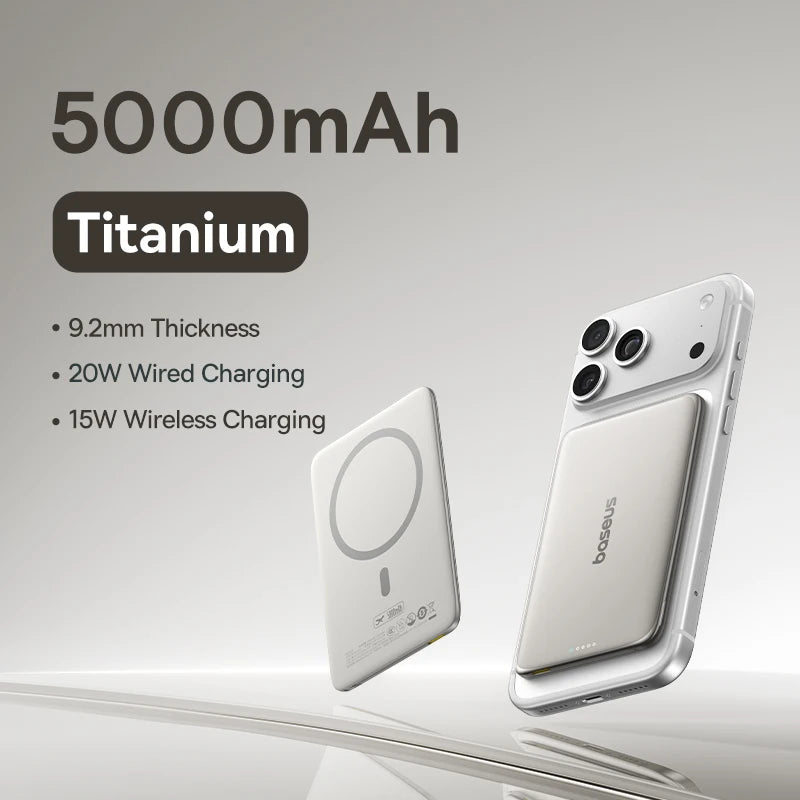 Baseus Magnetic Wireless Power Bank With USB C Fast Charging