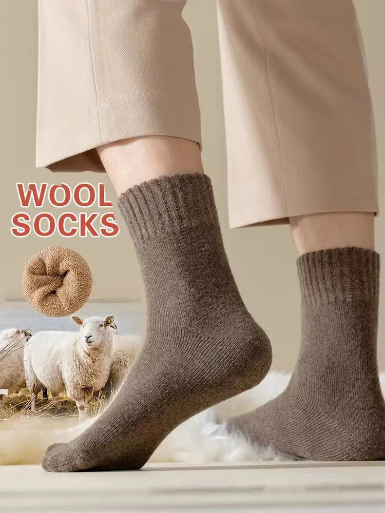 Winter Warm Wool Blend Crew Socks Unisex Soft Cozy Comfort