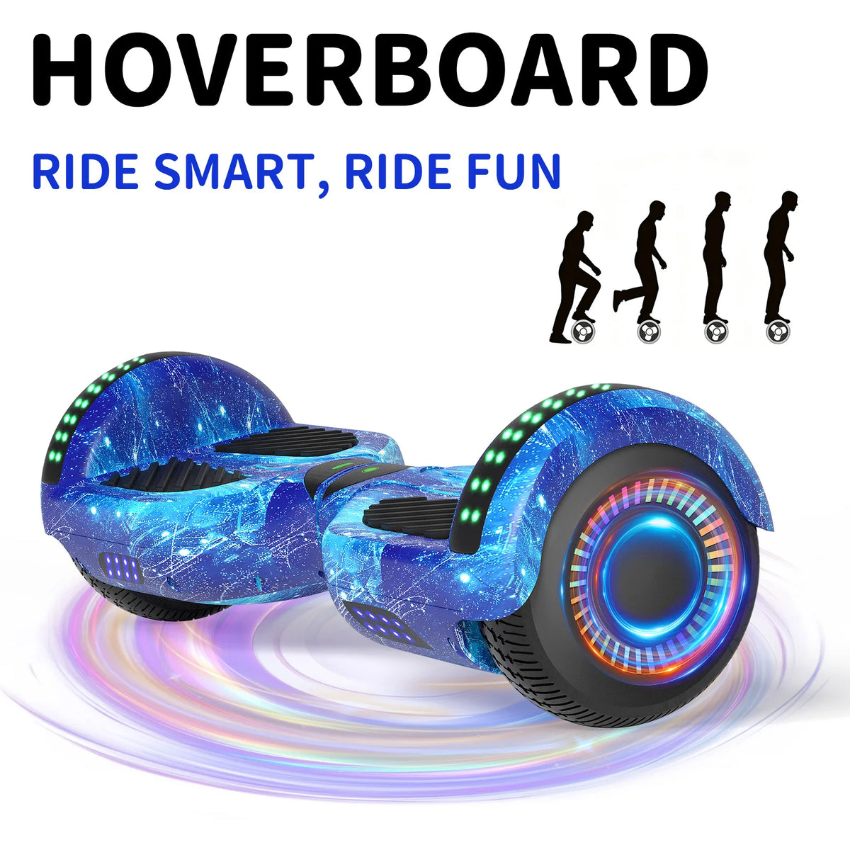 Commugo Self Balancing Hoverboard With Bluetooth Speaker And LED Lights