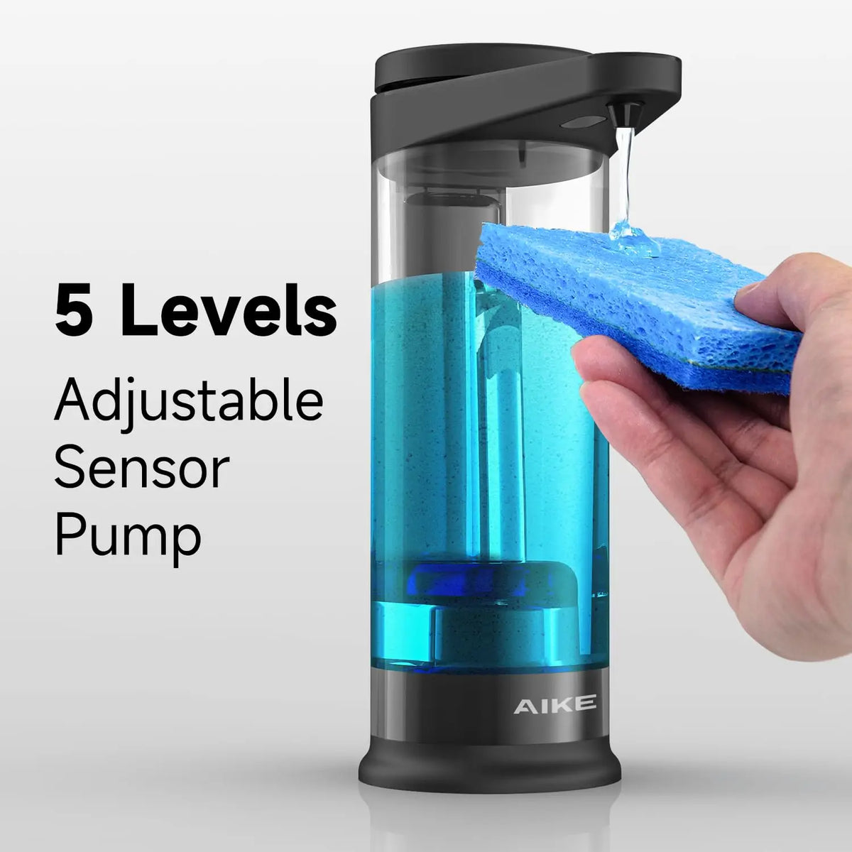 Aike Automatic Liquid Soap Dispenser Touchless Wall Mounted Design