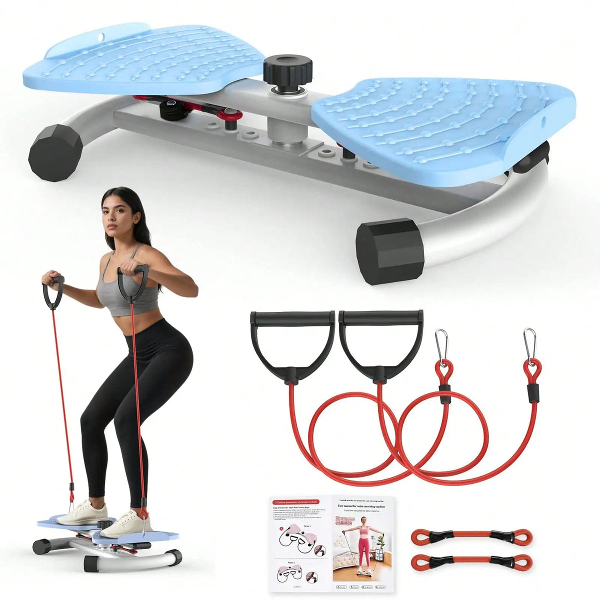 Twist Waist Disc With Resistance Bands For Home Fitness Training