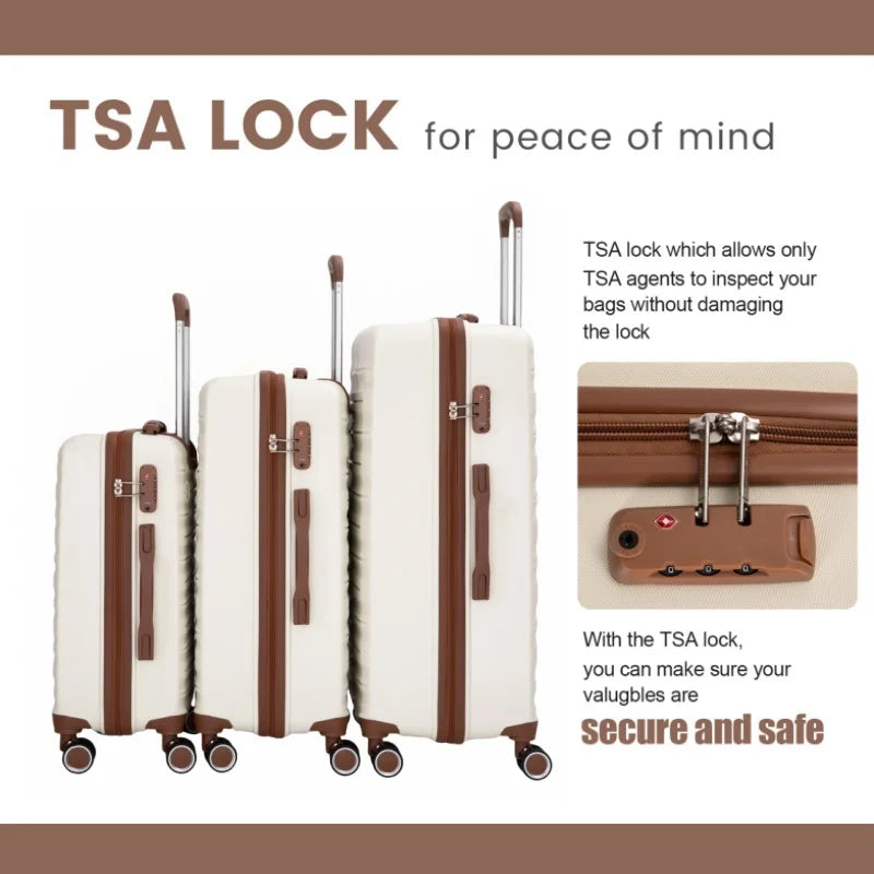 Travelhouse Hardcase Spinner Luggage Set With TSA Lock
