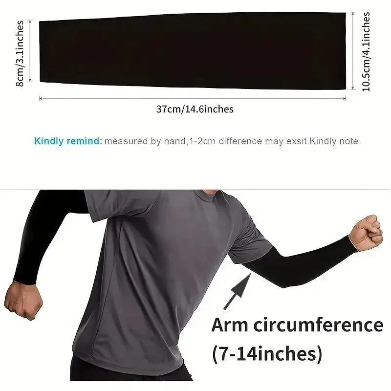 Cooling Ice Silk Arm Sleeves For Sun Protection While Outdoors