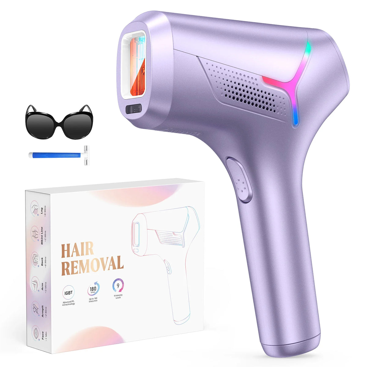 Totmizby Portable IPL Hair Removal Device For Face And Body