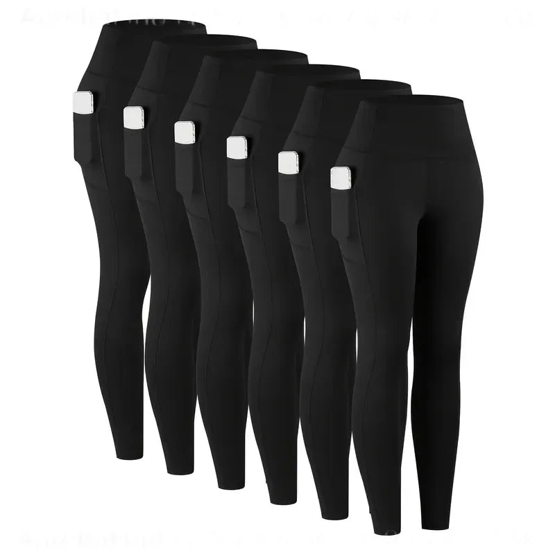 Women's High Waist Leggings With Pockets For Yoga And Fitness
