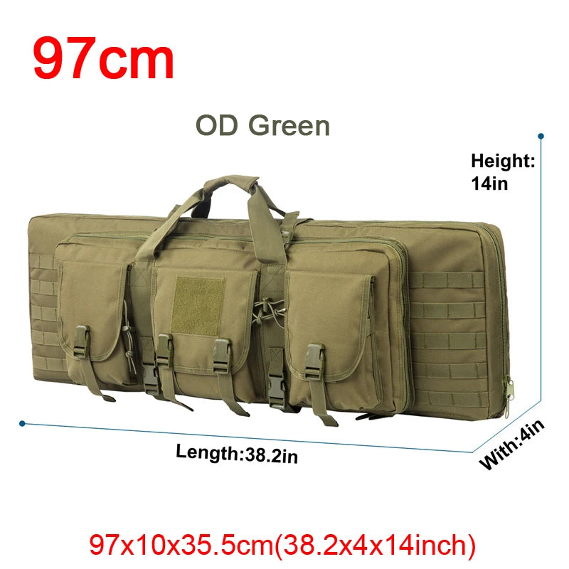 LQArmy Tactical Double Rifle Case Molle Hunting Airsoft Gun Backpack