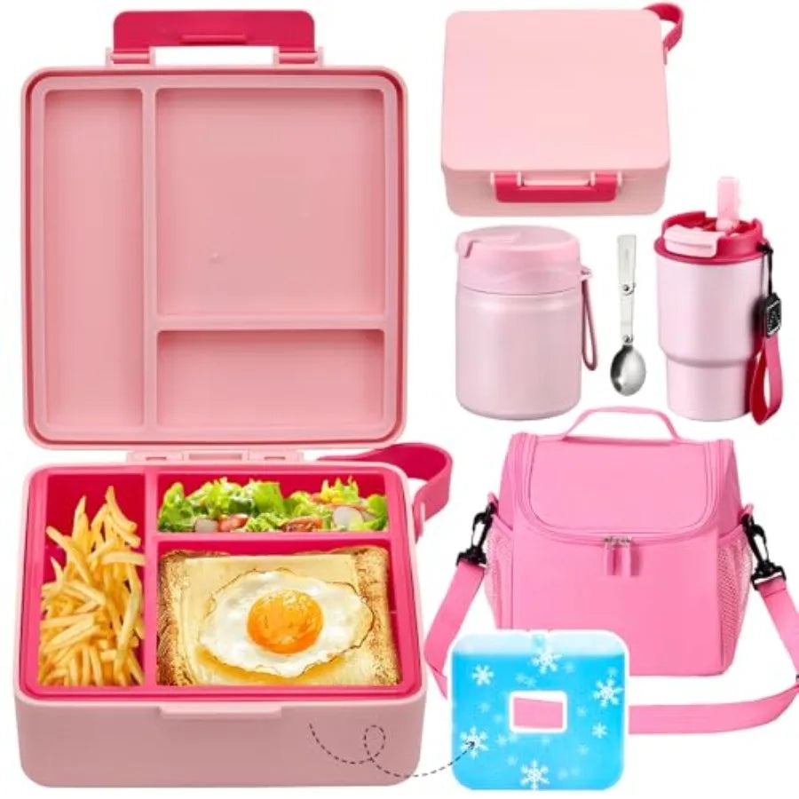 Stainless Steel Insulated Lunch Box Set With Carry Bag
