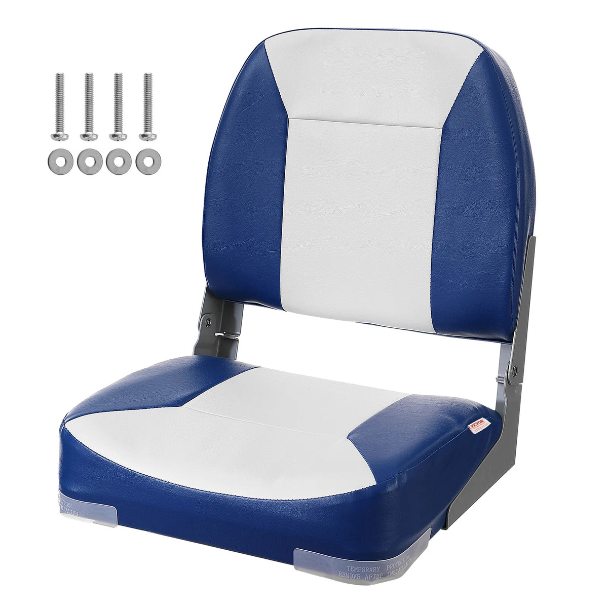 SucceBuy Folding Boat Seat With Thick Padded Cushion And Hinge