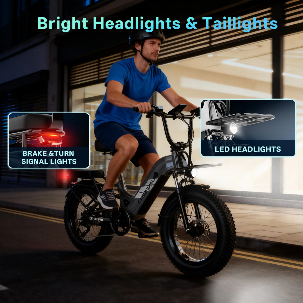 Cybervelo 1500W Step Thru Commuter Electric Bike Long Range