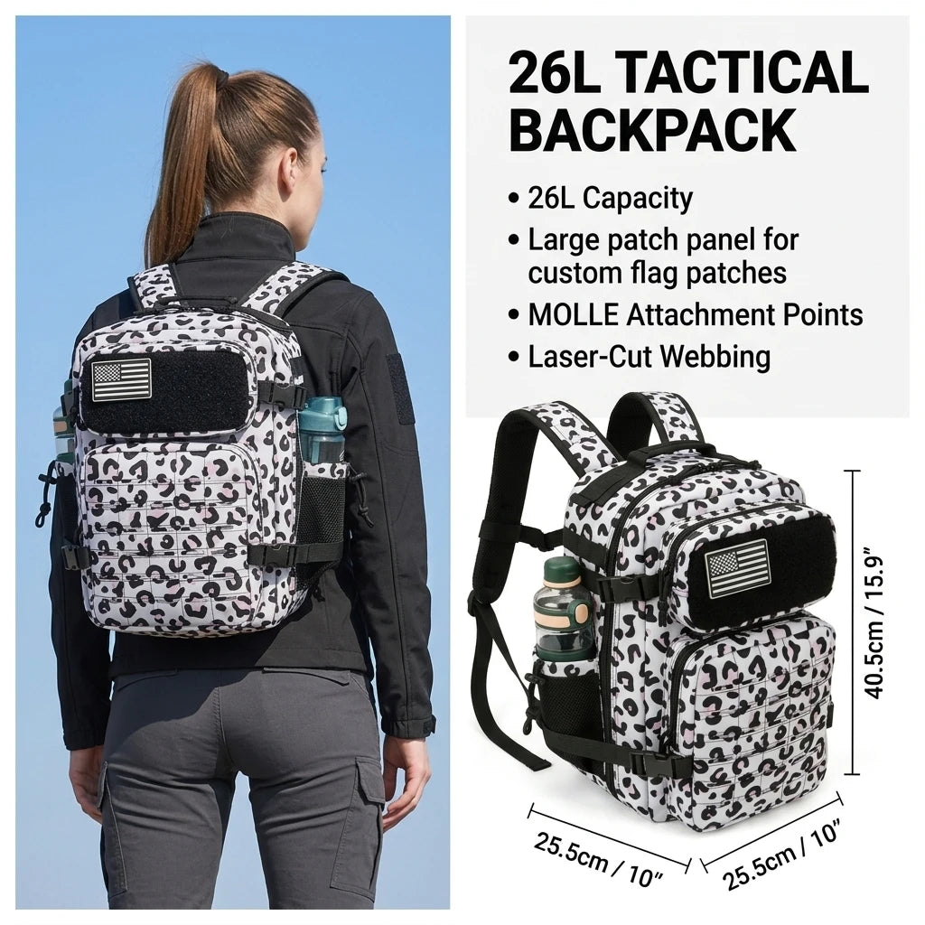 ReFire Gear Tactical Gym Backpack With Molle System And Cup Holders