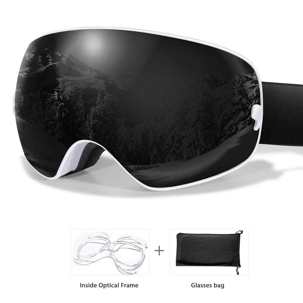 Unisex Professional UV400 Antifog Ski Goggles For Winter Sports