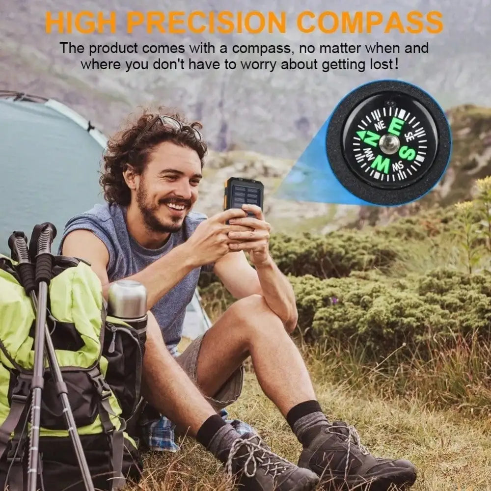 Portable 10000mAh Solar Power Bank With USB Type C Charging