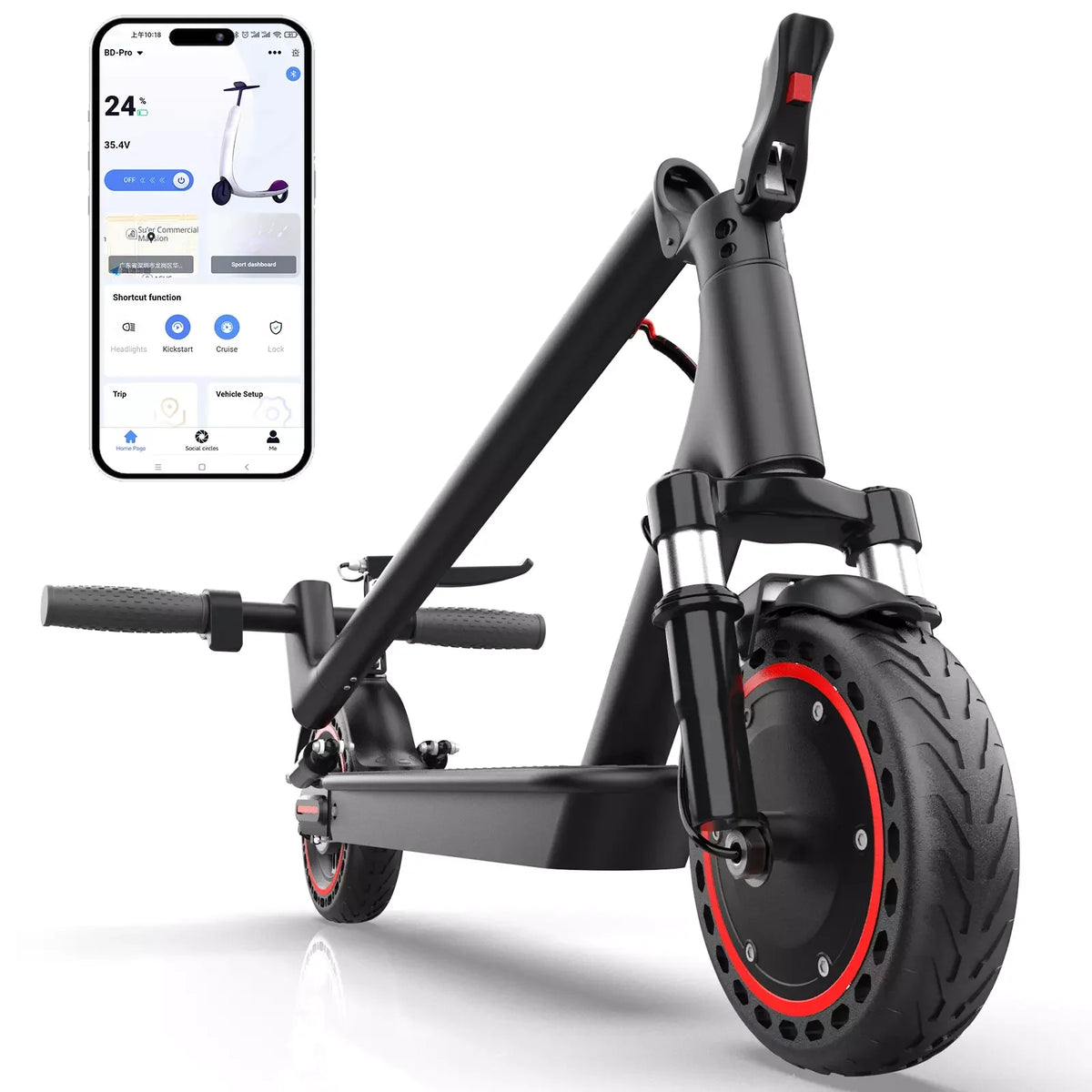 Ladped LP07 Smart Electric Scooter With Dual Suspension
