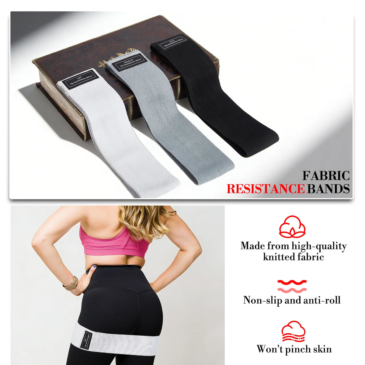 Pilates Fitness Training Set With Exercise Ball And Resistance Bands