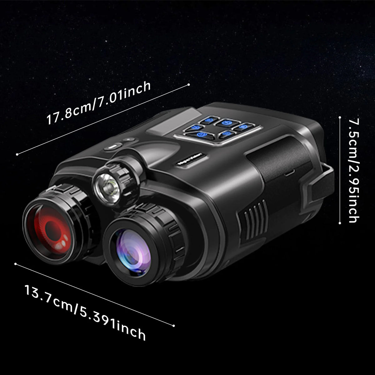 DIYIMIN Night Vision Binoculars 8X Magnification Infrared Rechargeable Scope
