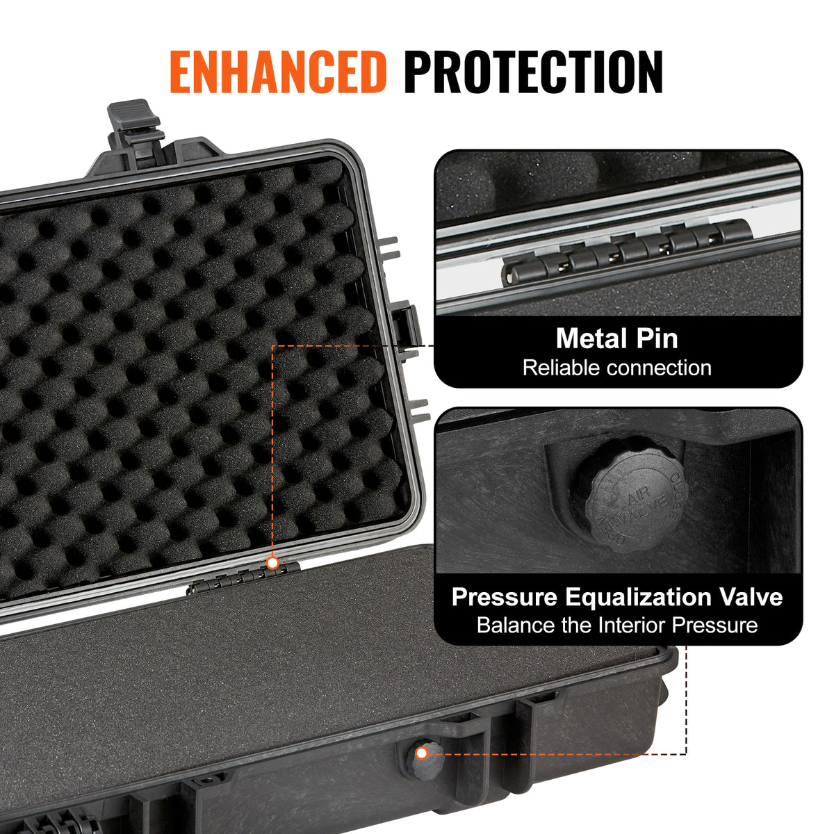 SucceBuy Hard Rifle Case With Wheels For Secure Firearm Storage