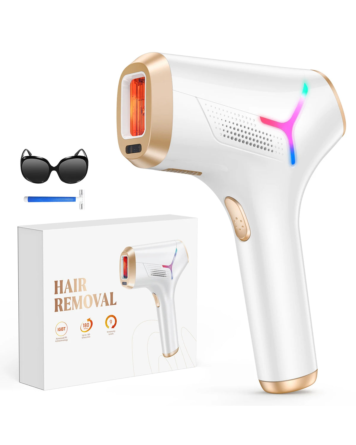 Totmizby Portable IPL Hair Removal Device For Face And Body