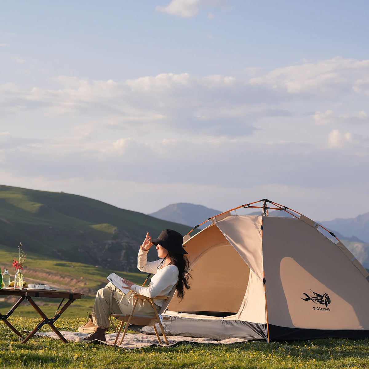 Pakicetus Automatic Pop Up Camping Tent Quick Setup Lightweight Shelter