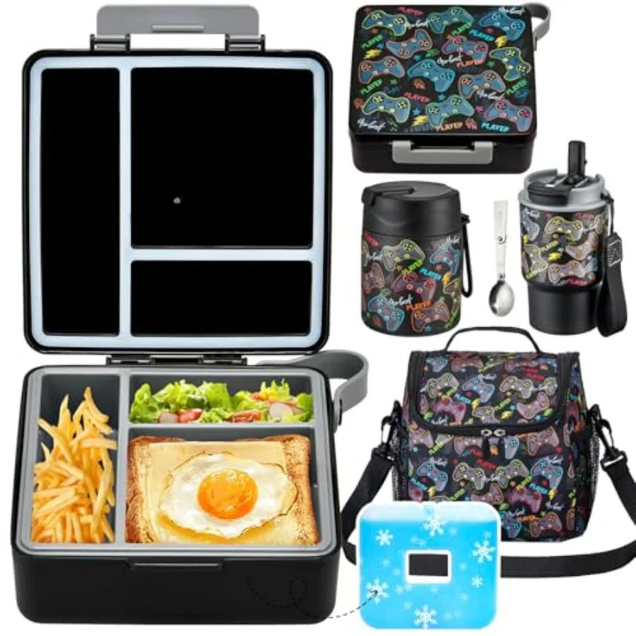 Stainless Steel Insulated Lunch Box Set With Carry Bag