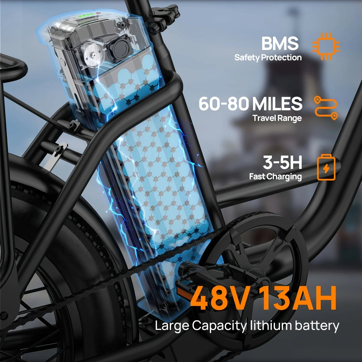 Urlife 1000W High Performance Electric Bicycle For City Commutes