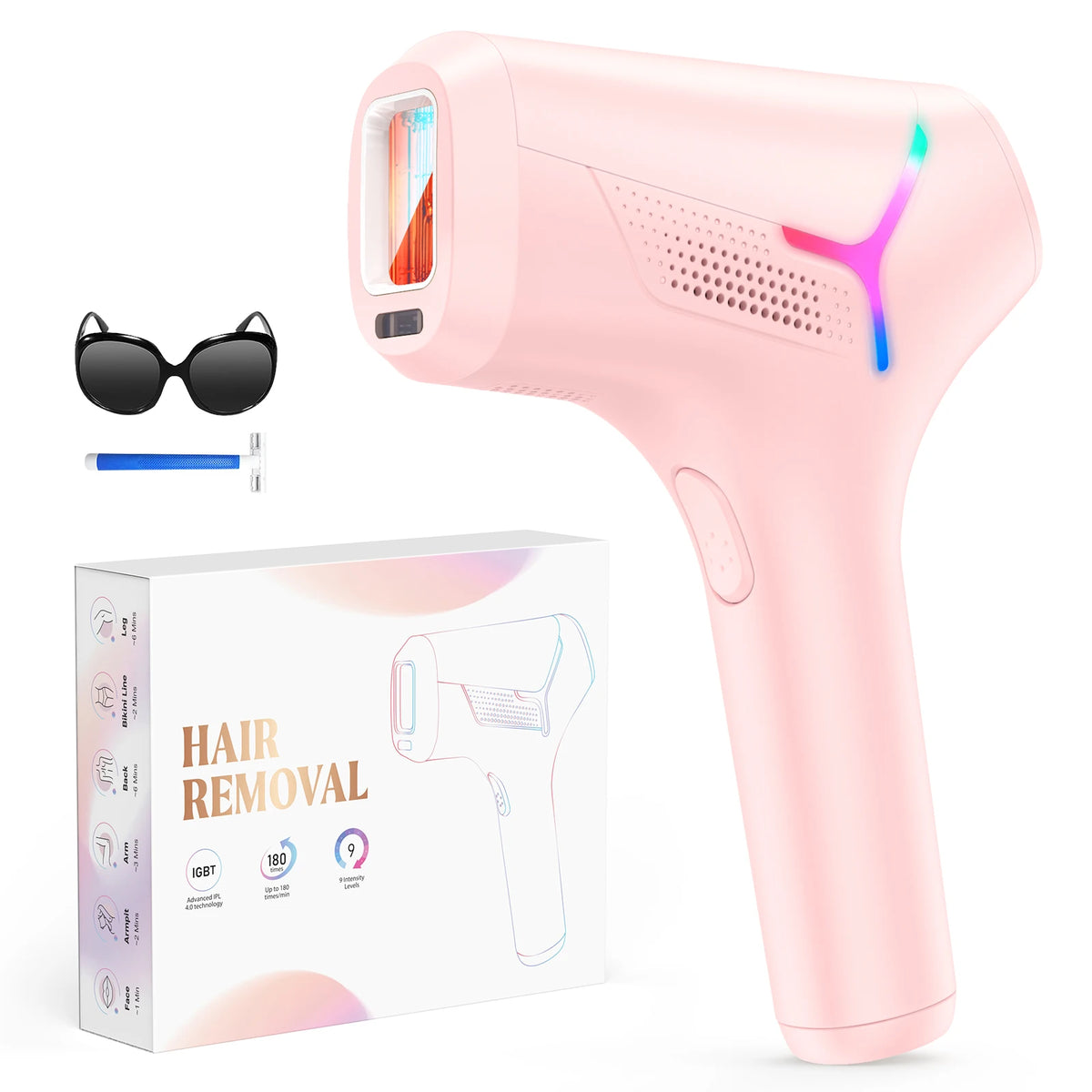 Totmizby Portable IPL Hair Removal Device For Face And Body