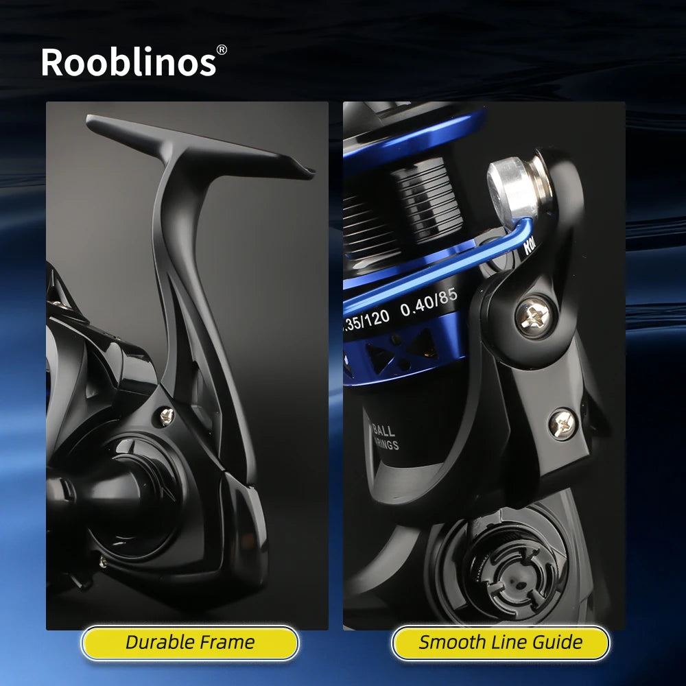 Rooblinos Easting Spinning Fishing Reel Metal Spool 12BB