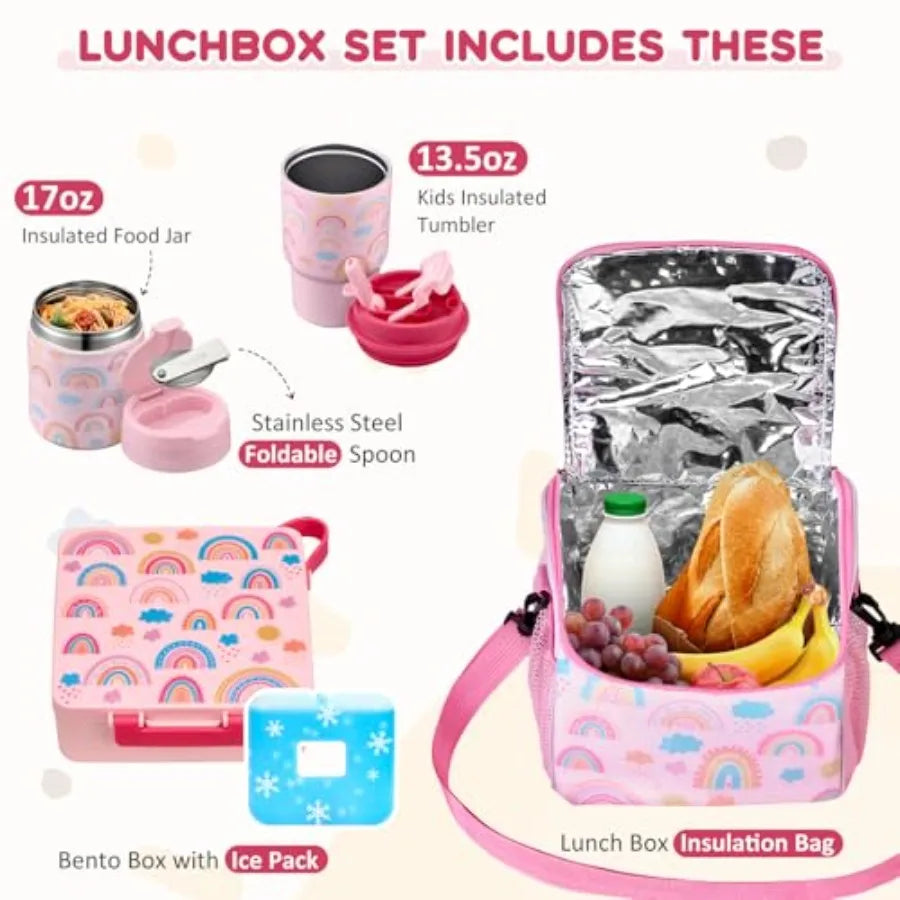 Stainless Steel Insulated Lunch Box Set With Carry Bag