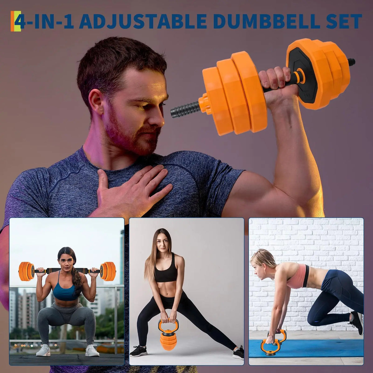 Adjustable Multi Purpose Dumbbell Set For Home Gym Strength