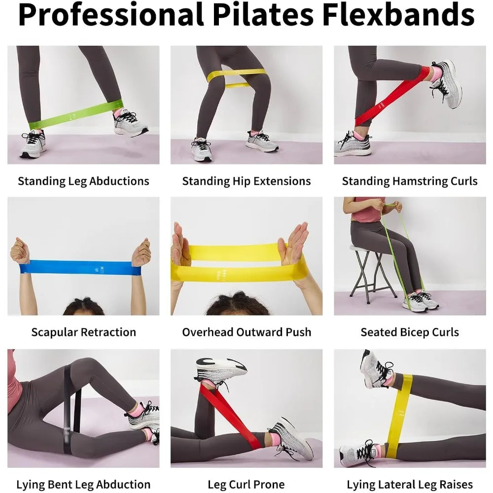 TPE Resistance Bands Set for Strength Training Stretching and Fitness