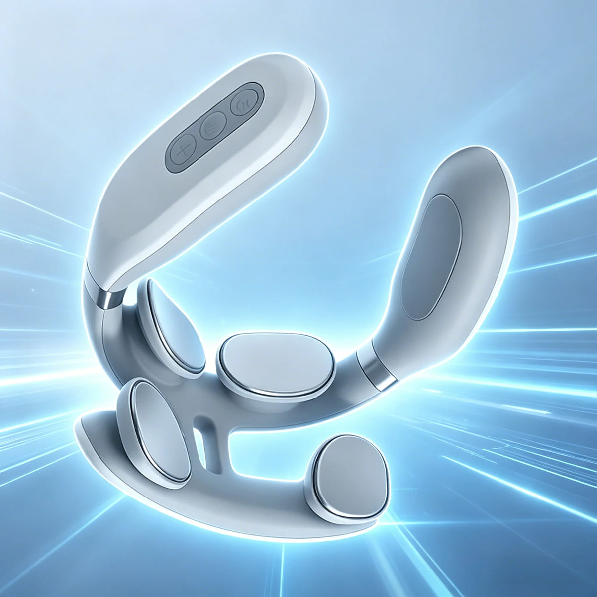 Four Head Pulse Heating Cervical Neck Massager Usb Rechargeable
